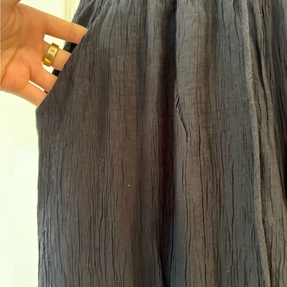 Abercrombie & Fitch Black Crinkle Pull on Baggy Pants - Picture 2 of 5